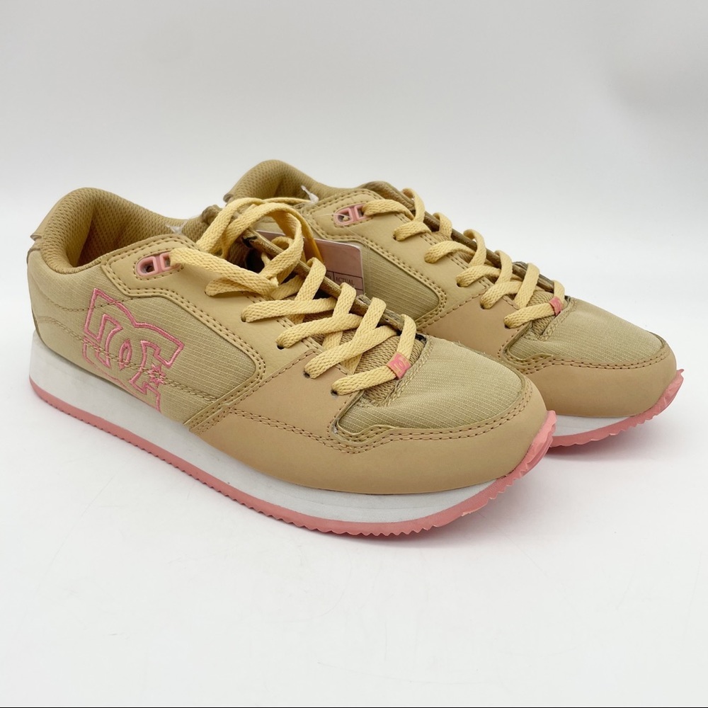 DC Skate Shoes Sand & Pink. Size 7